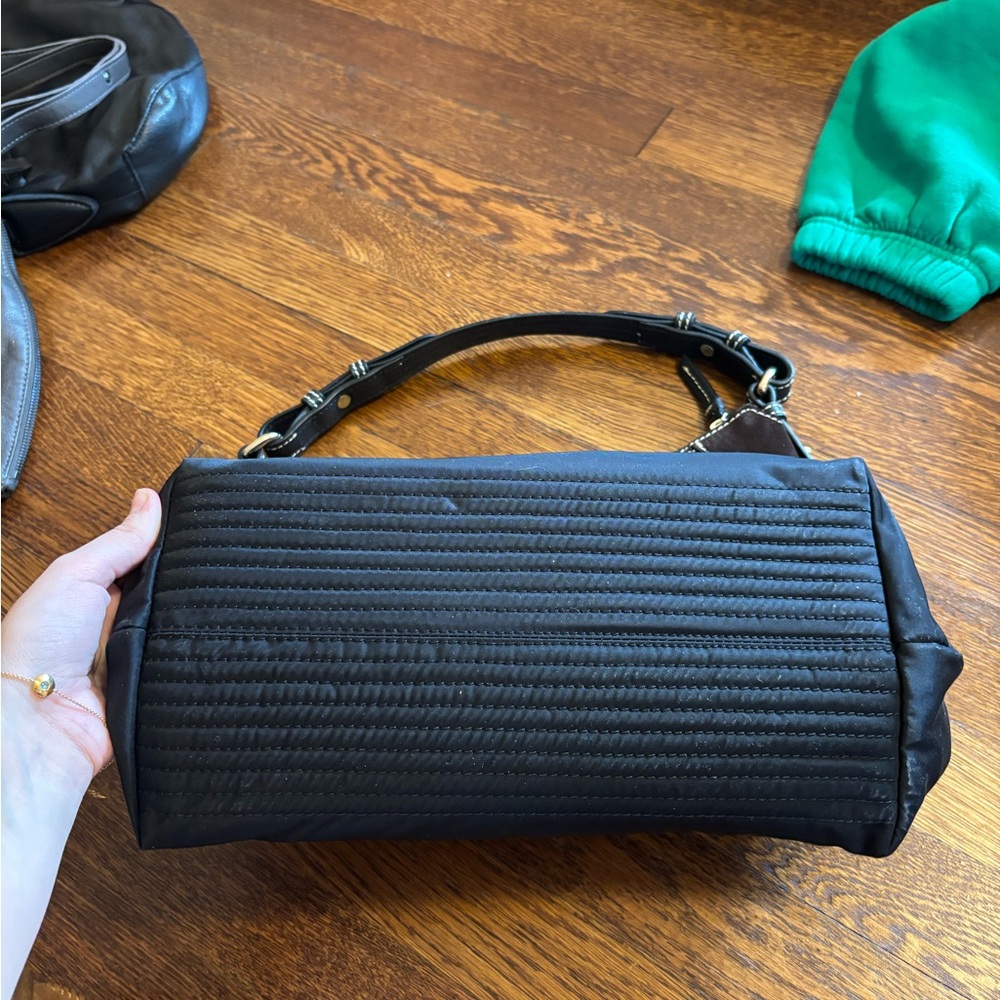 Dooney & Bourke Black and Brown Shoulder Bag - Picture 3 of 4